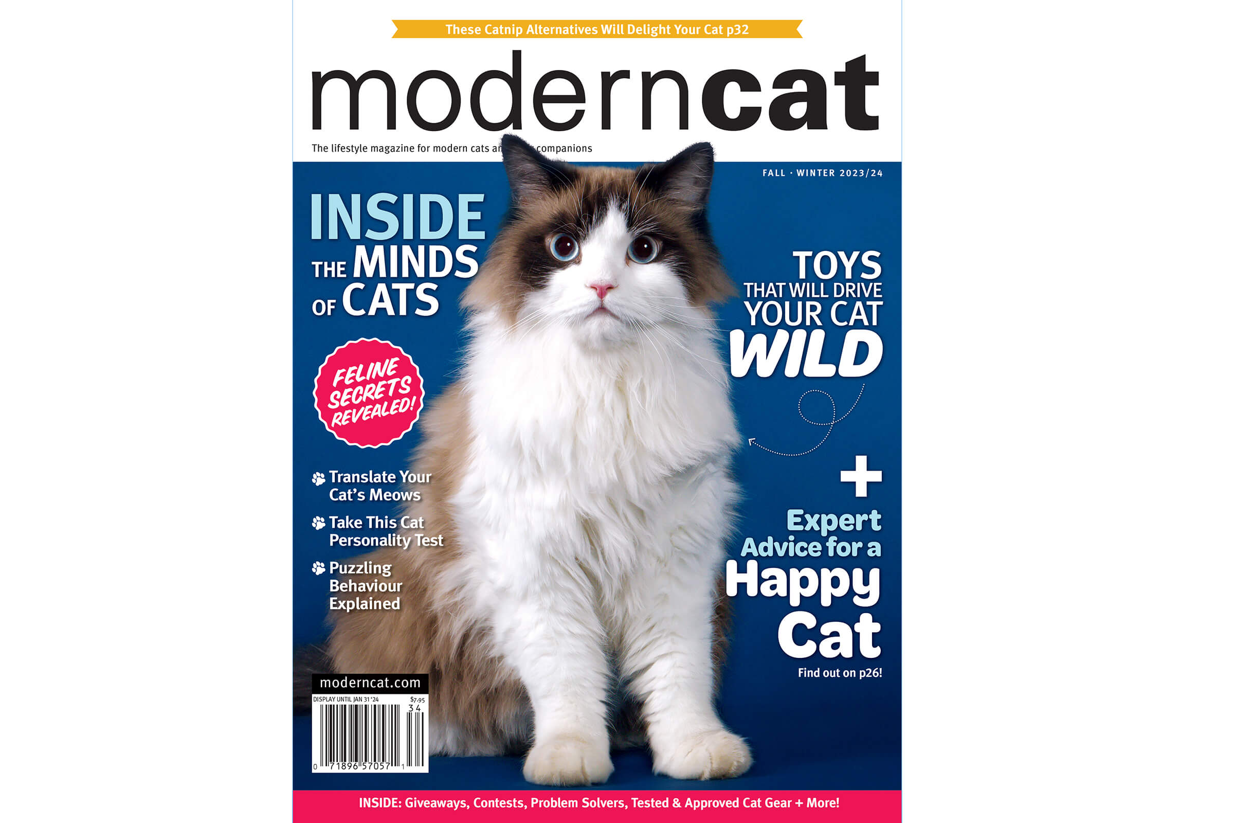 Modern Cat Magazine cover by Karen Weiler