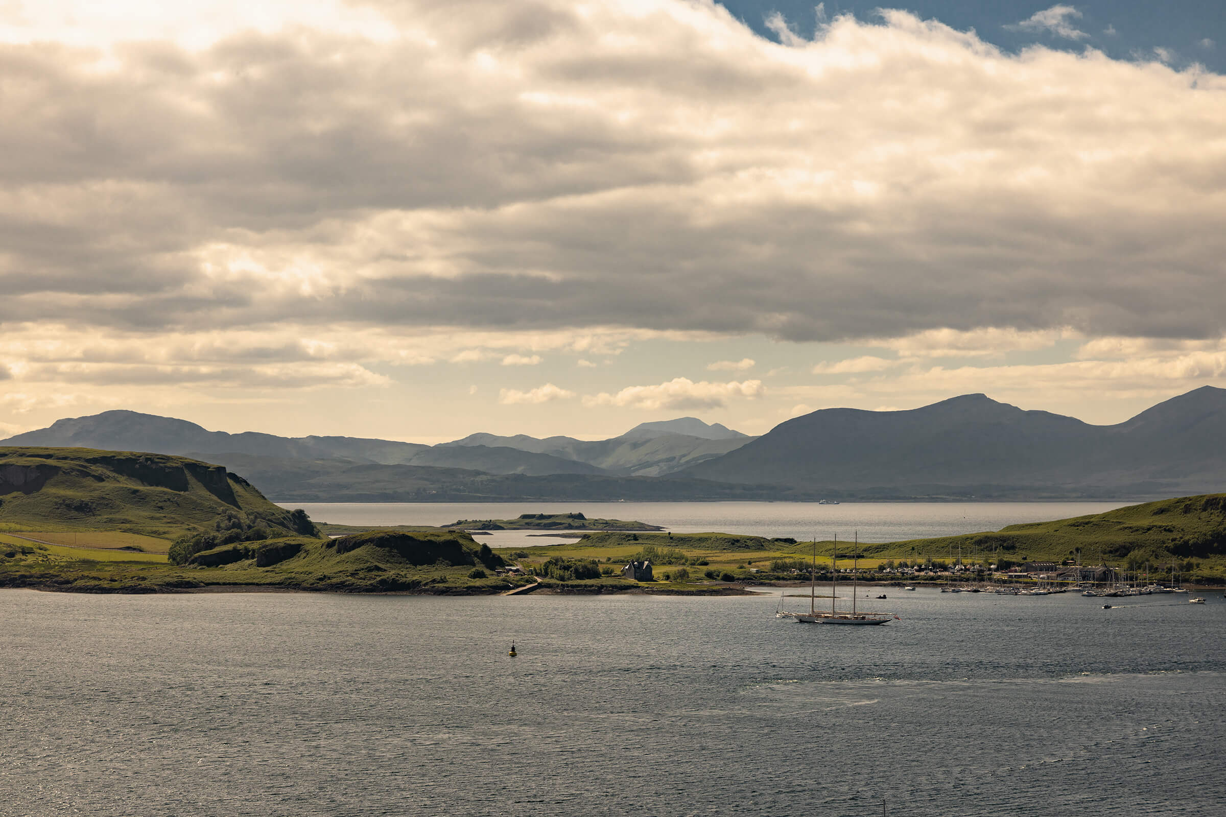 The boats in Oban Bay, Scotland